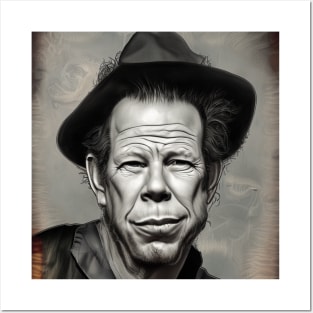 Illustration of tom waits Posters and Art